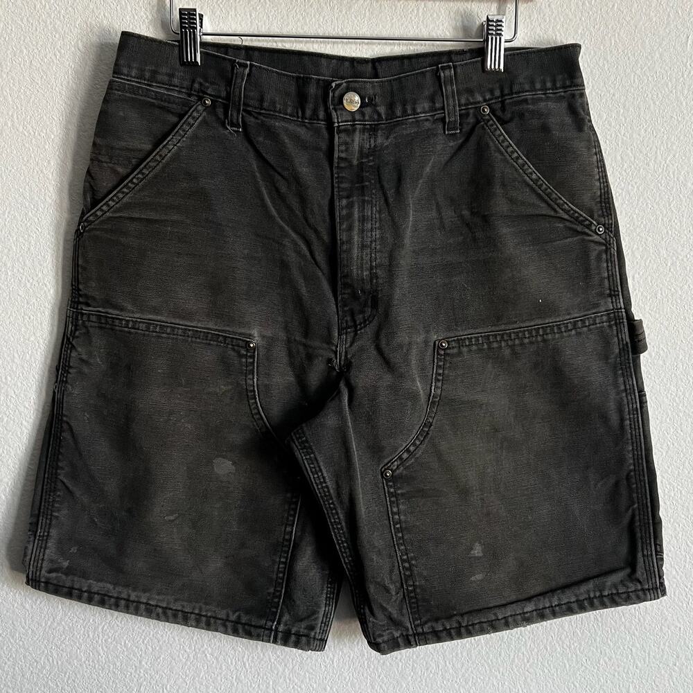 Carhartt B80 BLK faded black double knee work wear carpenter shorts
